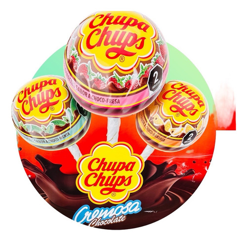 Chupa Chups Cremosa Paletas Surtido Chocolate Bolsa 40 Pzs