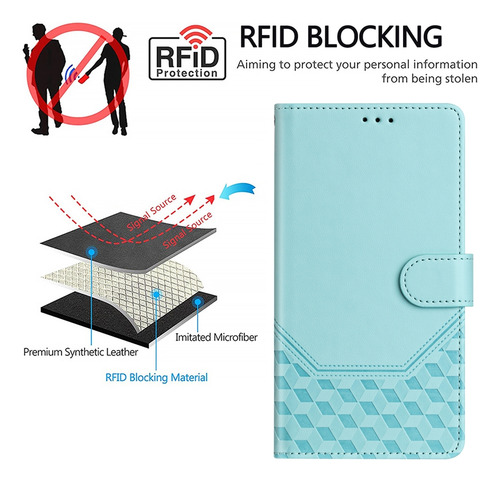 Funda Tipo Cartera Clásica Para Cubot A/ P/ Note/max Series Con Bloqueo Rfid, Correa De Muñeca, Ranuras Para Tarjetas, Cierre Magnético