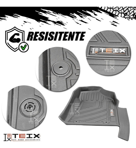 Imagen 3 de 8 de Tapetes Para Nissan Np300 Frontier 2021+ 3 Piezas Uso Rudo