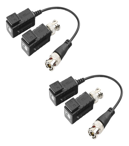 2 Pares Transceptores Balun Video 100 % Cobre 5 Mp 8 Mp 4k