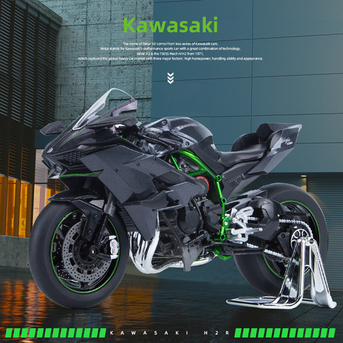 Kawasaki Ninja H2r Modelo De Moto De Aleación 1:9