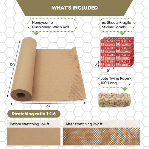 Envuelve Sosteniblemente Con Papel De Panal Reciclable
