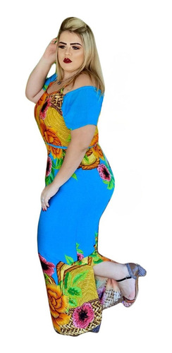 Kit 10 Vestidos Longo Eg 48 Ao 52 Plus Size Atacado Revenda