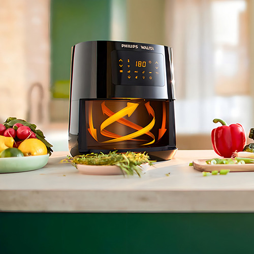 Fritadeira Elétrica Airfryer High Connect Gold Philips Cor Preto