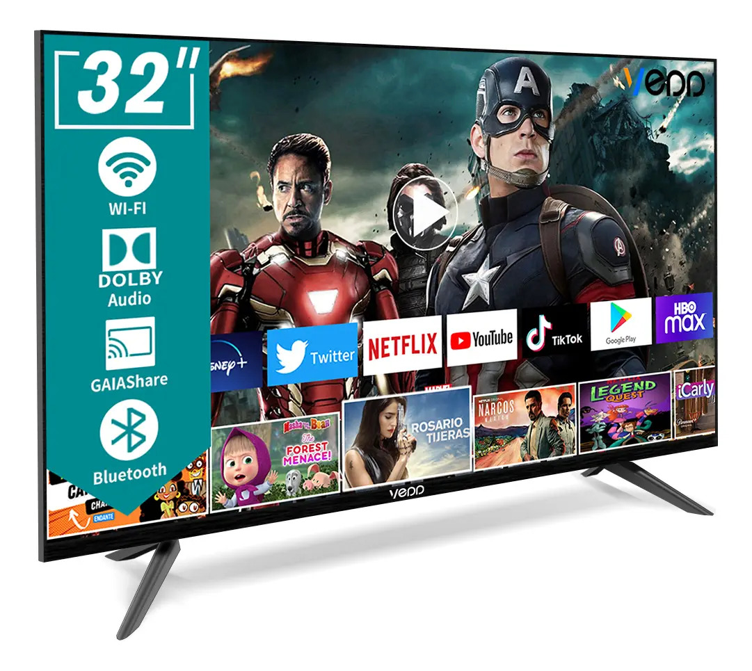 Imagen de Pantalla Smart Tv 32 Pulgadas VEDD Led Hd ,Wifi,Android 14 TV, Bluetooth ,Dolby Audio,2HDMI 2USB
