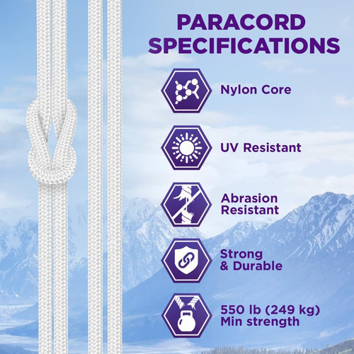 Teceum Paracord Cordón Nylon Resistente En 45 Colores