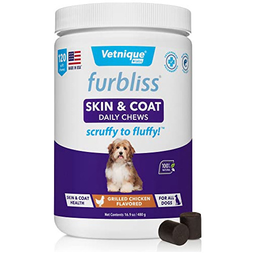 Furbliss Skin And Coat Supplement For Dogs With Omega C8h2p