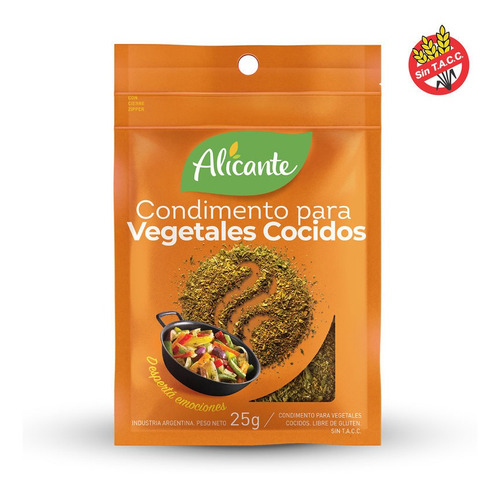Alicante Condimento Para Vegetales Cocidos X 25 Gr
