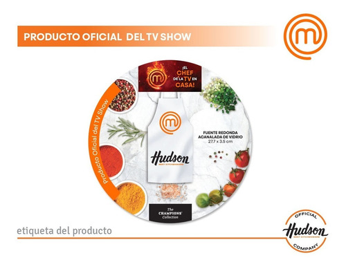 Fuente Vidrio Templado Hudson Redonda Horno 27x3.5 Cm