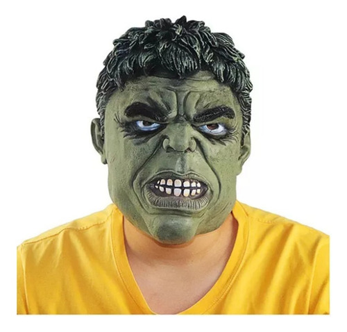 Máscara De Látex De Hulk Para Fiesta De Halloween