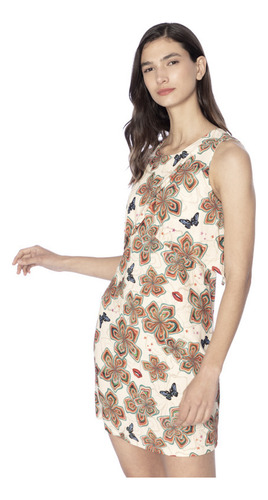Vestido Estampado Con Volados Moira Mujer Asterisco