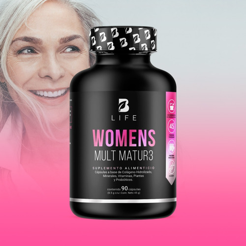 Multivitamínico Para Mujer Mayor De 40 Años 90 Cáps B Life