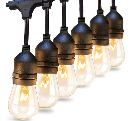 F Cadena De Luces De Grado Comercial Strand 12 Bombillas