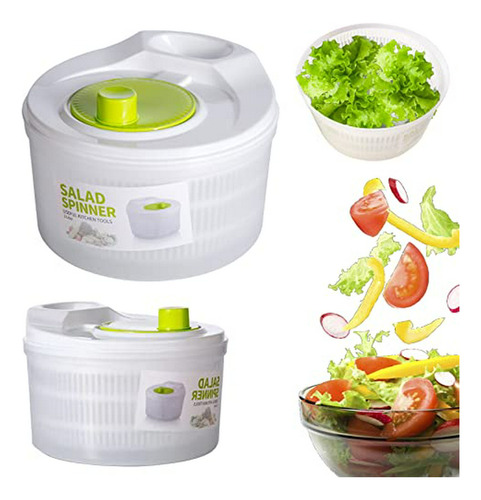 Capacidad 3l Ensalada Spinner Lavadora De Verduras Frutas Ve