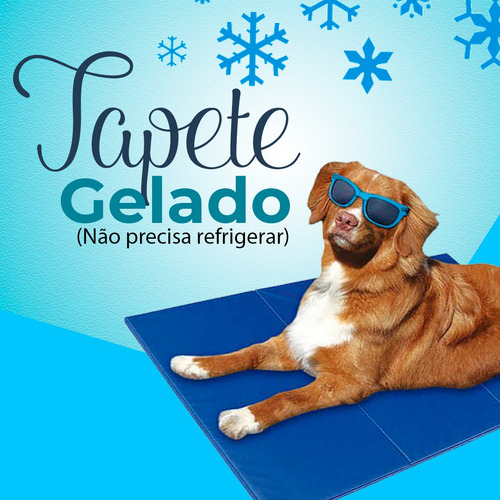 Imagem 4 de 6 de Tapete Refrescante Gelado Para Cachorro Gato Cão 65x50