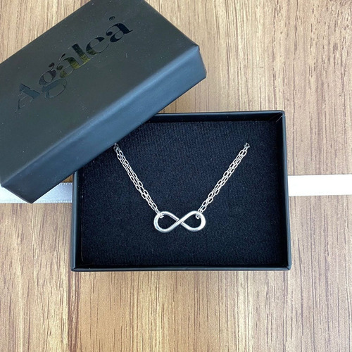 Imagen 8 de 10 de Pulsera De Plata 925 Mujer Infinito Con Doble Cadena Agálea