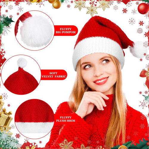 Gorro De Punto De Navidad A Granel, Gorro De Papá Noel, Gorr
