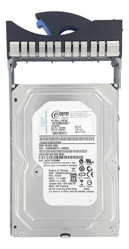 Hd Sata Ibm 250gb 7.2k 3.5 Wd2502abys-23b7a0 40k6889 Cor Prateado