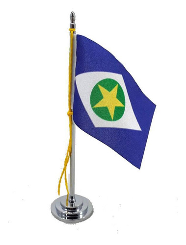 Mini Bandeira Mesa Mato Grosso Mastro 15 Cm