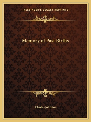 Libro Memory Of Past Births - Johnston, Charles