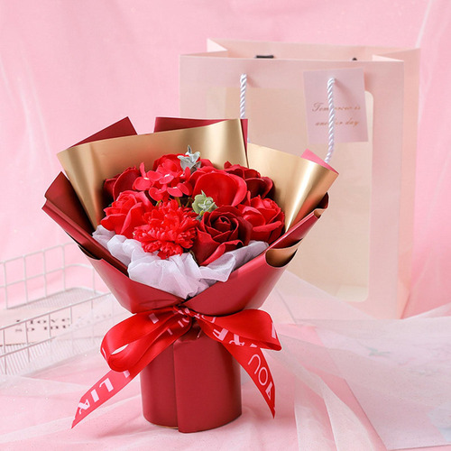 Jj Ramo De Flores De Rosas De Jabón Artificial, Rosa Eterna