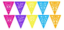 Comprar Decoración Banderín Plástico Artevic Dia De Muertos 10 Tiras