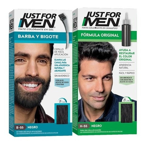 Pack Dúo Jfm Tinte + Barba Y Bigote Negro 40 Gr