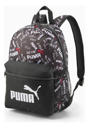 Mochila Puma Phase Backpack Chica Para Hombre / Mujer Unisex Color Negro Diseño de la tela Liso