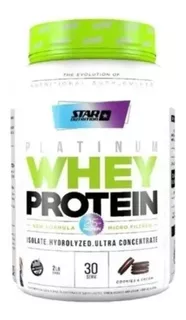 Suplemento en polvo Star Nutrition Platinum Whey Protein proteína sabor cookies & cream en pote de 907g