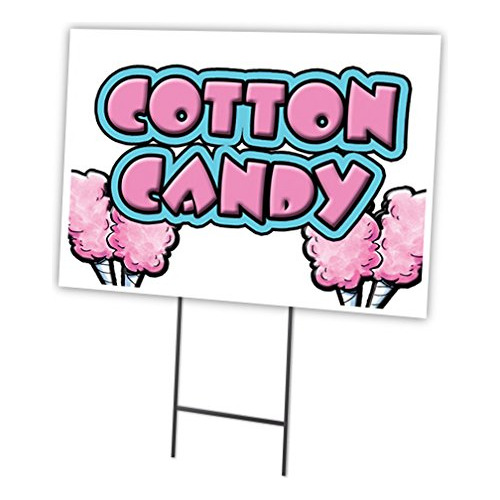 Letrero Y Estaca Cotton Candy De 12 X 16 Yardas | Anuncie Yo