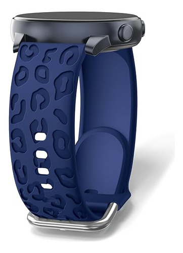 Malla Grabada Para Galaxy Watch 6/5/5 Pro De 20mm Azul Mar.