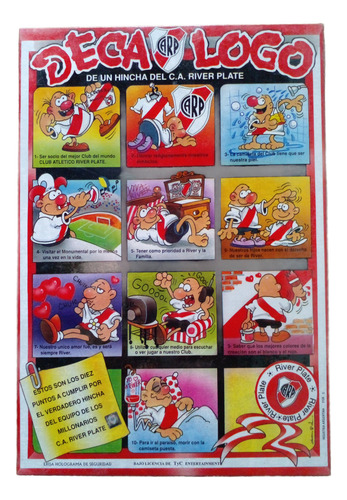 River Decalogo Para Un Hincha Cuadro Para Colgar 33 X 23 Cm Multicolor Sin Armazón
