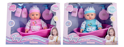 Bebe Flopy Hora De Bañarse Tiny Juguete Muñeco Bebote Sb