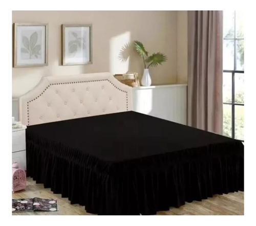 Domsa Faldon De Cama Elasticado 2 Plaza Colores Lisos