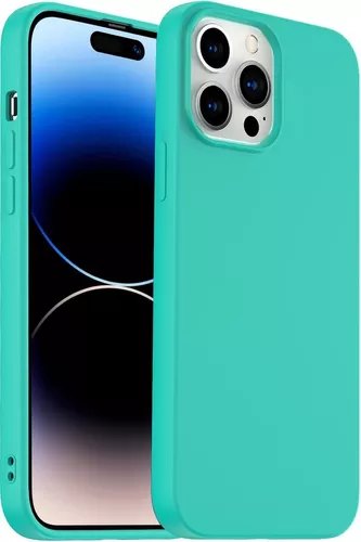 Carcasa Silicona Soft para iPhone 14 Pro Verde Menta