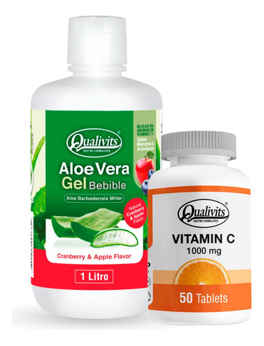 Vitamina C 1000 Mg X50 Aloe Vera Bebible Sabores Qualivits 