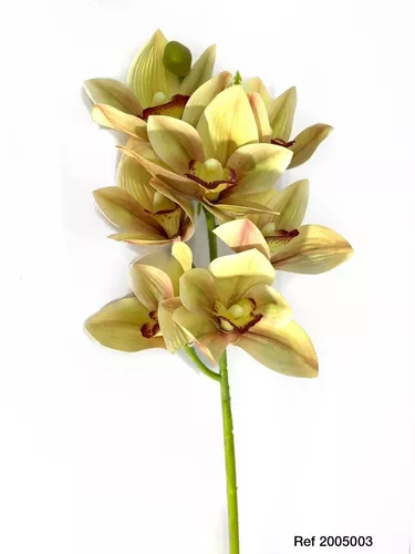 Orquídea Cymbidium Amarela - 7 Pétalas Artificial