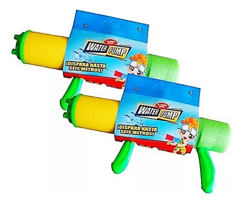 2 Armas De Juguete Pistolas Lanza Agua Retráctil Carnaval