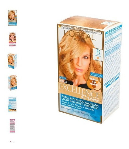 Loreal Excellence Creme Tinte Para Cabello 8 Rubio Miel