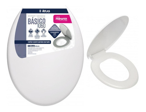 Assento Sanitário Tampa De Vaso Universal Branco Atlas