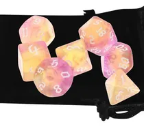 Comprar 2 Juego De 7 Dados Poliédricos Set J J Amarillo1 Amarillo1
