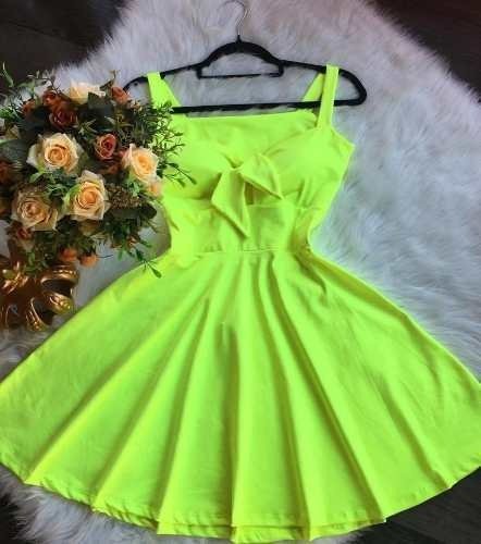 Vestido Neon Fluorescente Moda Feminina Blogueira Verão 2020 | Parcelamento  sem juros