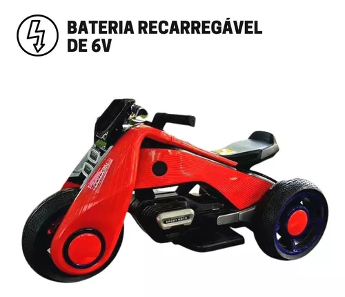 Importway Mini Moto Eletrica Infantil Criança 6v Bateria Luzes e Som  Policia Branca na Americanas Empresas