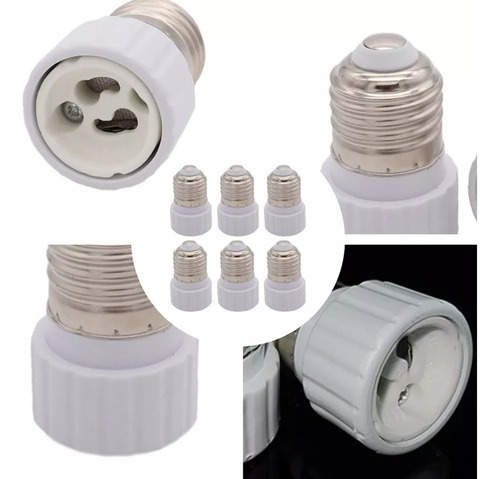 Bombilla Led E27 Gu10, Adaptador Y Conector Convertidor, 6 U