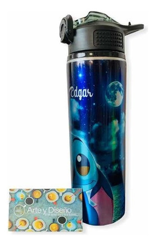 Cilindro Para Agua Stitch Azul