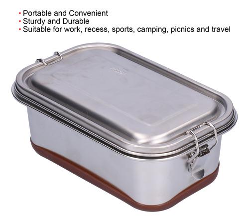 Contenedor De Comida De Acero Inoxidable Bento Lunch A Prueb