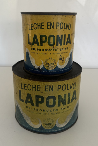 Antiguas Latas De Leche En Polvo Laponia -el Pan- (Usado)