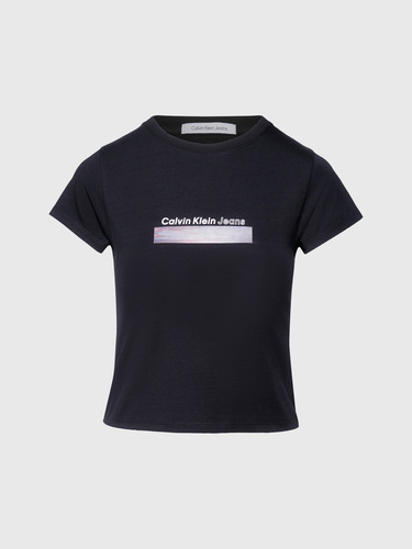 Polera Diffused Box Fitted Negro Calvin Klein