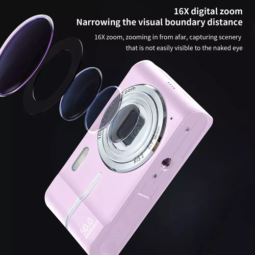 Câmera Digital 4k Hd Portátil De 50 Milhões Pixels Com Zoom
