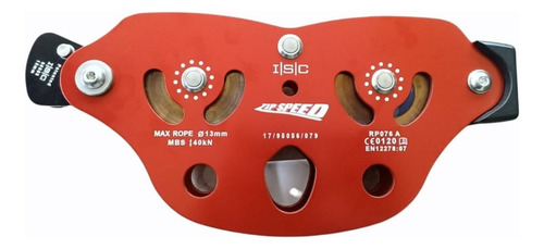 Polea Isc Zipspeed Tandem Aluminio + Arc Cable 13mm Tirolesa